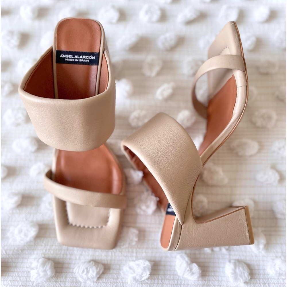 Anthropologie Angel Alarcón Slide Sandal Heels - Picture 3 of 8